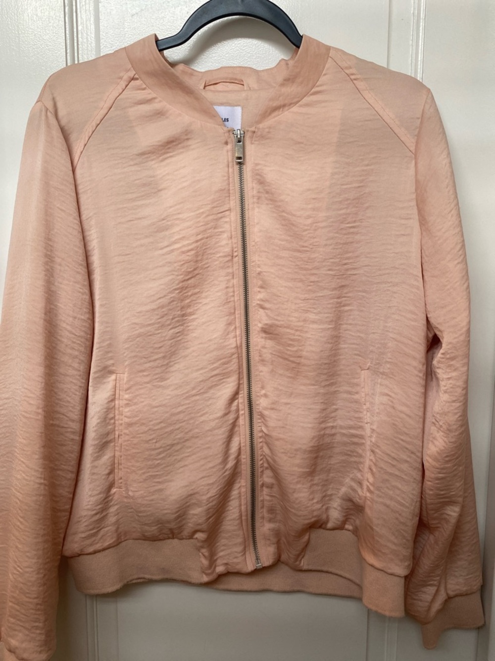 Jules & Leopold Soft Blush Pink Bomber Jacket Large